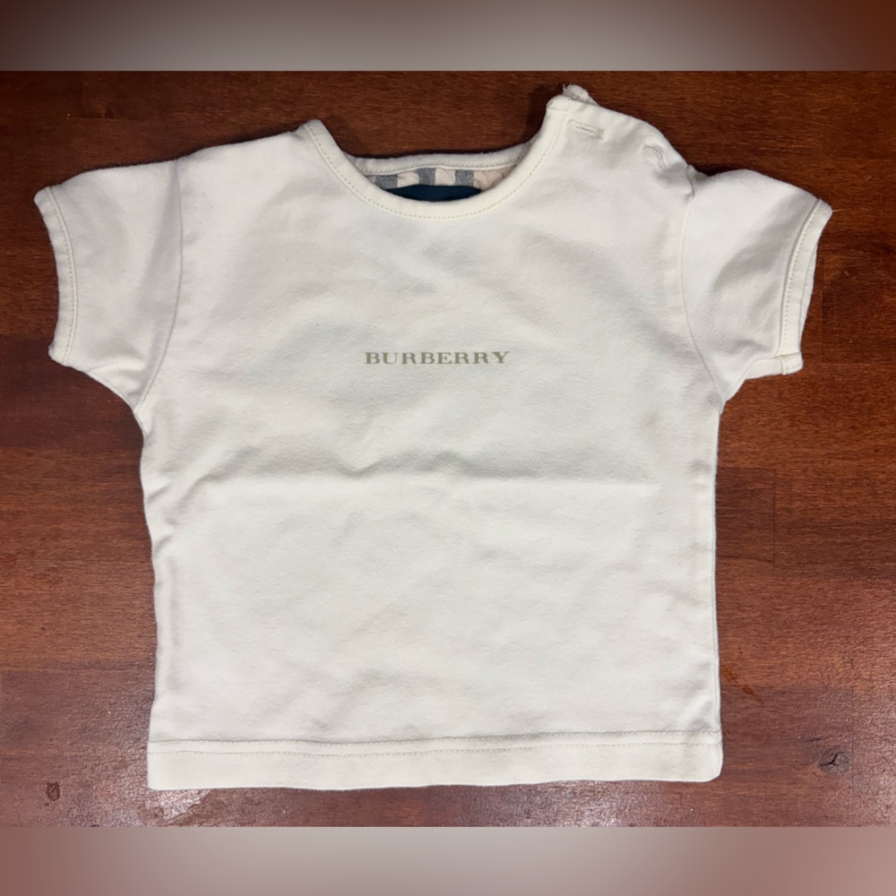 Burberry babies Cream tee shirt